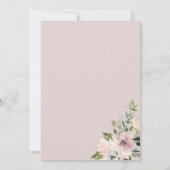 Dusty Mauve Botanical Wedding Einladung (Rückseite)