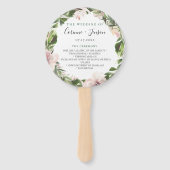 Dusty Mauve Botanical Wedding Program Hand Fans Fächer (Vorderseite)