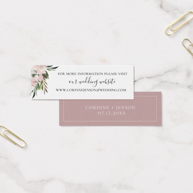 Dusty Mauve Botanical Wedding Website (Büro)