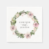 Dusty Mauve Botanisches Personalisiertes Papier Na Serviette (Vorderseite)