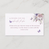 Dusty Mauve Butterfly Recipe Brautparty Begleitkarte (Vorderseite)