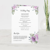 Dusty Mauve Eucalyptus Botanical Wedding Program Programm (Rückseite)
