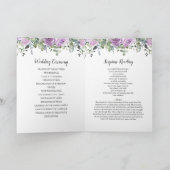 Dusty Mauve Eucalyptus Botanical Wedding Program Programm (Innenseite)