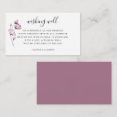 Dusty Mauve Floral Wedding wünschenswert gut Begleitkarte (Vorne/Hinten)