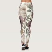 Dusty Mauve & Ivory Bloom Botanical Leggings (Rückseite)