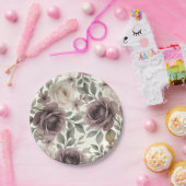 Dusty Mauve & Ivory Bloom Botanische Hochzeit Pappteller (Party)