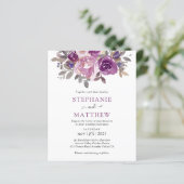 Dusty Mauve Lila Blush Botanical Budget Wedding (Stehend Vorderseite)