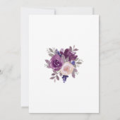 Dusty Mauve Lila Rose Botanische Probe Abendessen Einladung (Rückseite)