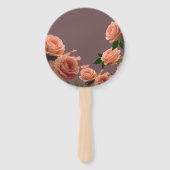Dusty Mauve Peach Rose Petals Promises Wedding Fächer (Vorderseite)