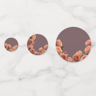 Dusty Mauve Peach Rose Petals Promises Wedding Konfetti