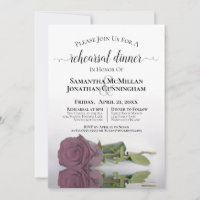 Dusty Mauve Pink Rose Hochzeit Probe Dinner