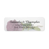 Dusty Mauve Pink Rose Wedding Rücksendeadresse (Vorne)