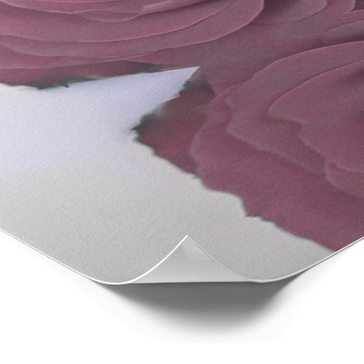 Dusty Mauve Rose 20 Table Wedding Seating Chart Poster (Ecke)