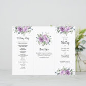 Dusty Mauve Rose Eukalyptus Order of Service (Stehend Vorderseite)