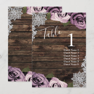 Dusty Mauve Rose Hochzeit Tischnummer Sitzplatz