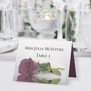 Dusty Mauve Rose Wedding DIY Fold Platzkarte Tischnummer