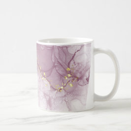 Dusty Mauve und Imitats Gold Tasse
