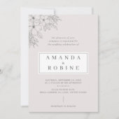 Dusty Mauve Wedding Einladung (Vorderseite)