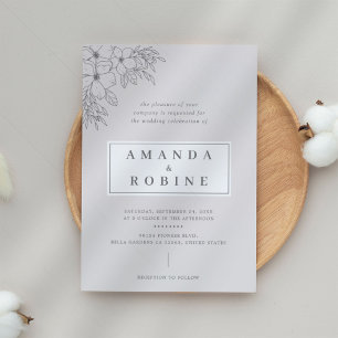 Dusty Mauve Wedding Einladung