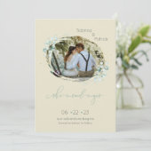 Dusty Mellow Yellow Sie sagte Yes Foto Save The Date (Stehend Vorderseite)