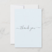 Dusty Minimal Script Beerdigung Danke Karte (Rückseite)