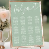 Dusty Mint Simple Wedding Seekarte Poster