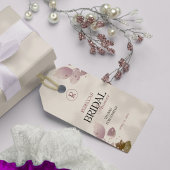 Dusty Mute Blush Pink Floral Brautparty Geschenkanhänger