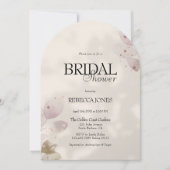 Dusty Mute Blush Rosa Brautparty Einladung (Vorderseite)