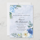 Dusty Navy Blue Bridesmaids Luncheon Einladungen (Vorderseite)