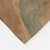 Dusty Navy Blue Burnt Orange Sage Abstrakt Fleecedecke (Ecke)