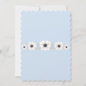 Dusty Navy Blue Ivory Anemone Timeless Wedding Einladung (Rückseite)