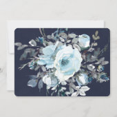 Dusty Navy Blue Peony werden Sie meine Bridesmaid Einladung (Rückseite)
