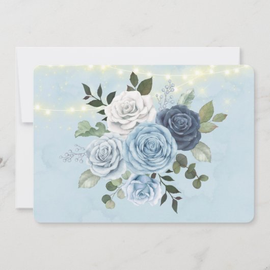 Dusty Navy Blue Peony werden Sie meine Bridesmaid Einladung (Rückseite)