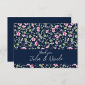 Dusty Navy Blue Pink Hibiskus Bloom Polterabend (Vorne/Hinten)