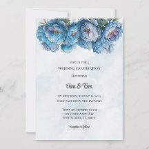 Dusty Navy Paint Peony Wedding Celebration