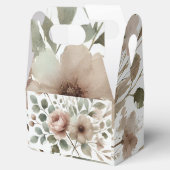 Dusty Olive & Pink Watercolor Floral Wedding Geschenkschachtel (Geöffnet)
