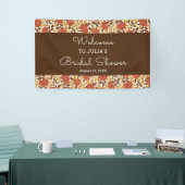 Dusty Orange Peony Blume Fall Brautparty Banner (Messeveranstaltung)