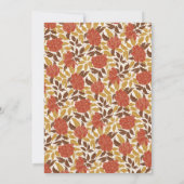 Dusty Orange Peony Blume fallen Engagement Party Einladung (Rückseite)