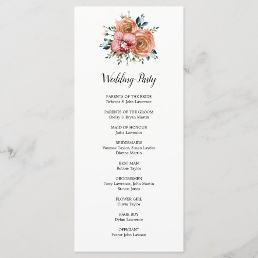 Dusty Orange Rose Weinroute Mendrisiotto Programm (Rückseite)