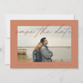 Dusty Orange Terracotta auf dem Monte Tamaro Foto Save The Date (Vorderseite)
