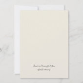 Dusty Palm | Sand Back Wedding Einladung (Rückseite)