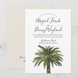 Dusty Palm | Sand Back Wedding Einladung