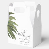 Dusty Palm | Wedding White Dankeschön Box Geschenkschachtel (Geöffnet)