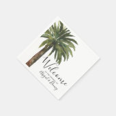 Dusty Palms | Coastal Wedding Napkins Serviette (Ecke)