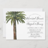 Dusty Palms | Hochzeitsessen Probe Einladung (Vorderseite)