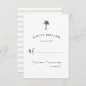 Dusty Palms | Hochzeitsfeier | UAWG Response RSVP Karte (Vorne/Hinten)