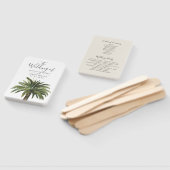 Dusty Palms | Hochzeitsprogramm Hand Fan Fächer (Non-assembled)