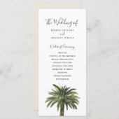Dusty Palms | Hochzeitsprogramm Programm (Vorne/Hinten)