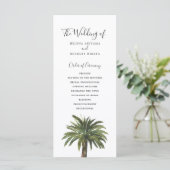 Dusty Palms | Hochzeitsprogramm Programm (Stehend Vorderseite)