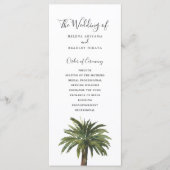 Dusty Palms | Hochzeitsprogramm Programm (Vorderseite)